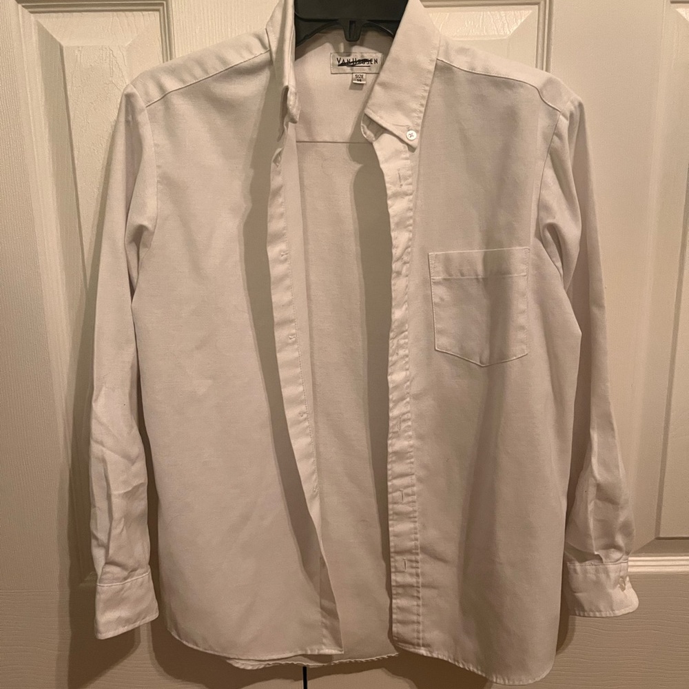 Van Heusen Boys White Button Down Shirt